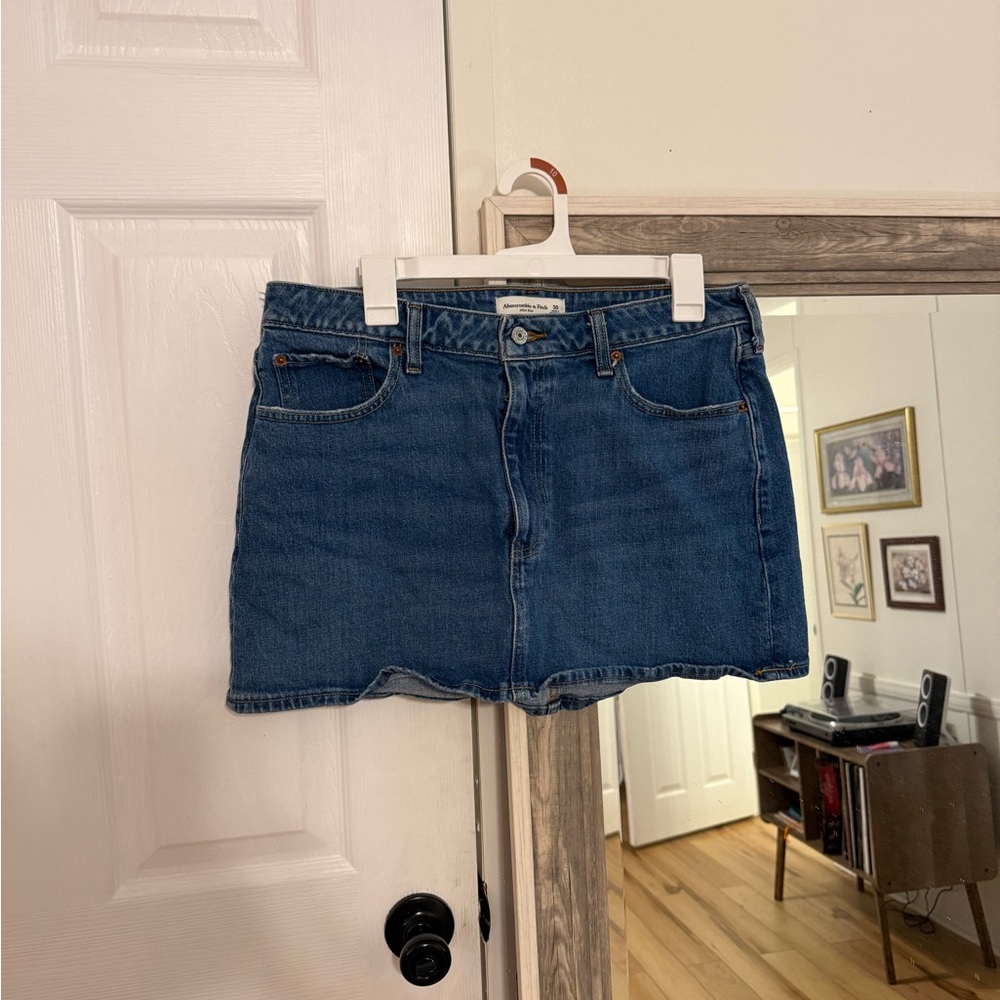 Abercrombie and Fitch Mid Rise Denim Skirt Curve Love